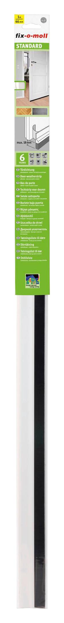 Türdichtung Klebend Weiß 1m - Weiß, Basics, Kunststoff (105/5,8/1cm)