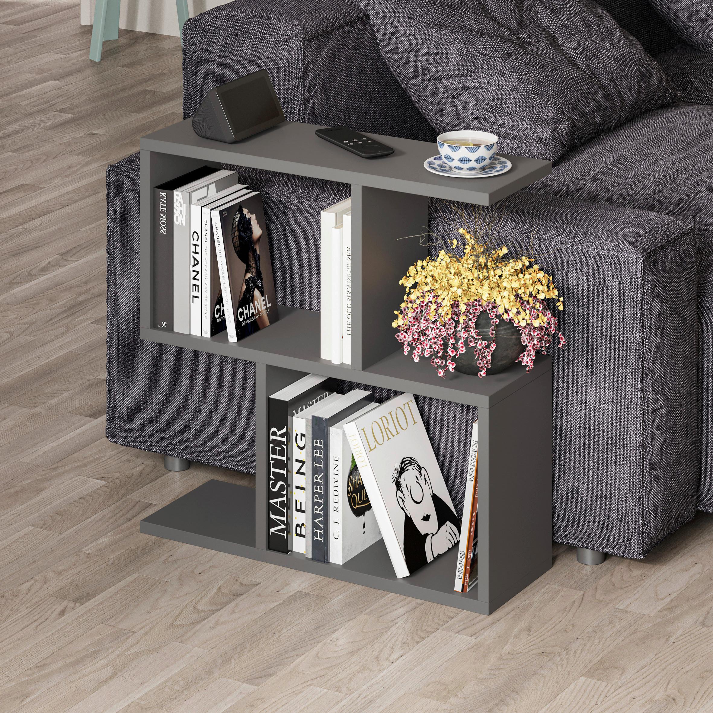 Beistelltisch Homemania Kaffeetisch - Anthrazit, Design, Holzwerkstoff (60/20/60cm) - Livetastic