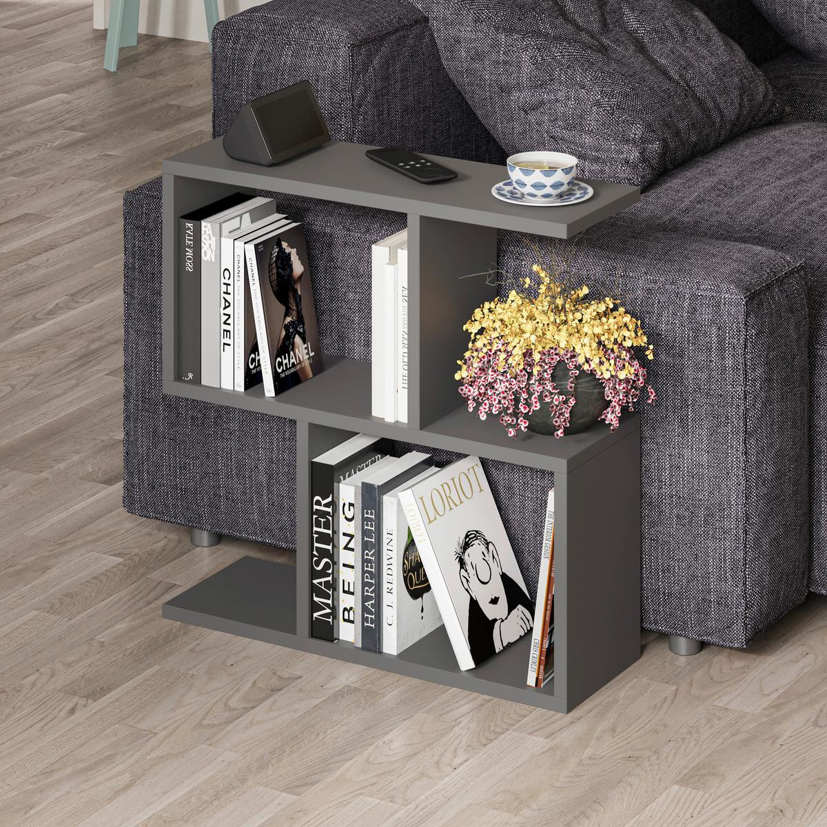Beistelltisch Homemania Kaffeetisch - Anthrazit, Design, Holzwerkstoff (60/20/60cm) - Livetastic