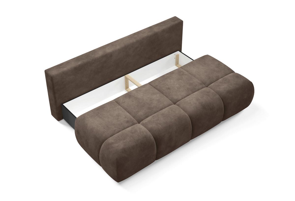 Schlafsofa Maron Braun B: 219cm - Schwarz/Braun, Design, Textil (219/94/110cm) - Livetastic