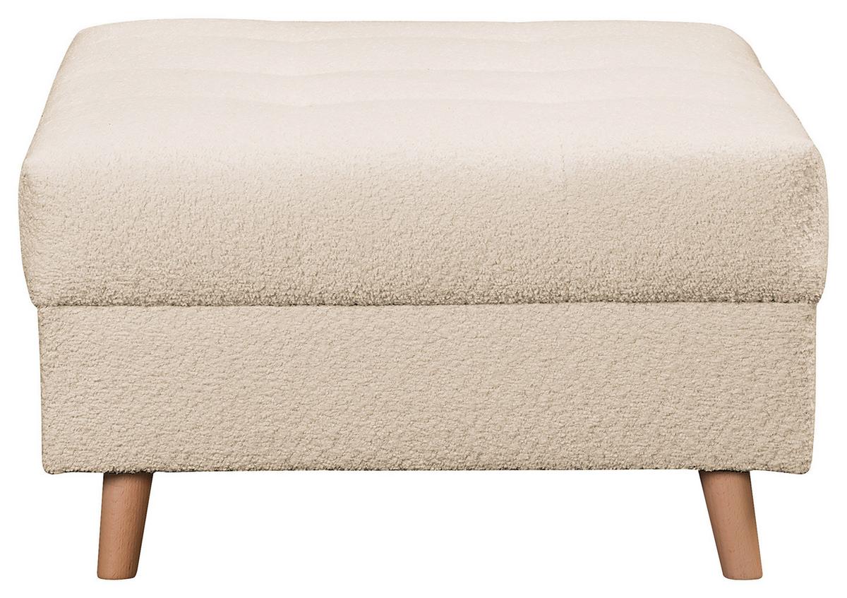 Ecksofa Ariella Weiß S: 161x231 cm - Naturfarben/Weiß, Design, Textil (161/231cm) - Livetastic