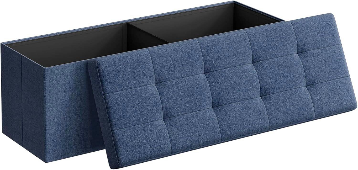SITZBOX Dunkelblau B: 110 cm - Dunkelblau, Basics, Holzwerkstoff/Textil (110/38/38cm)