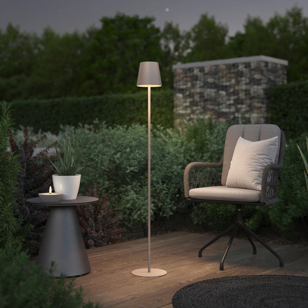 VENKOVNÍ LED SVÍTIDLO AUSI - pískové barvy, Moderní, kov/plast (22/130cm) - Mömax