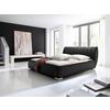 Polsterbett mit Bettkasten + Lattenrost 180x200 cm Bern - Chromfarben/Schwarz, Design, Holz/Textil (180/200cm) - Livetastic