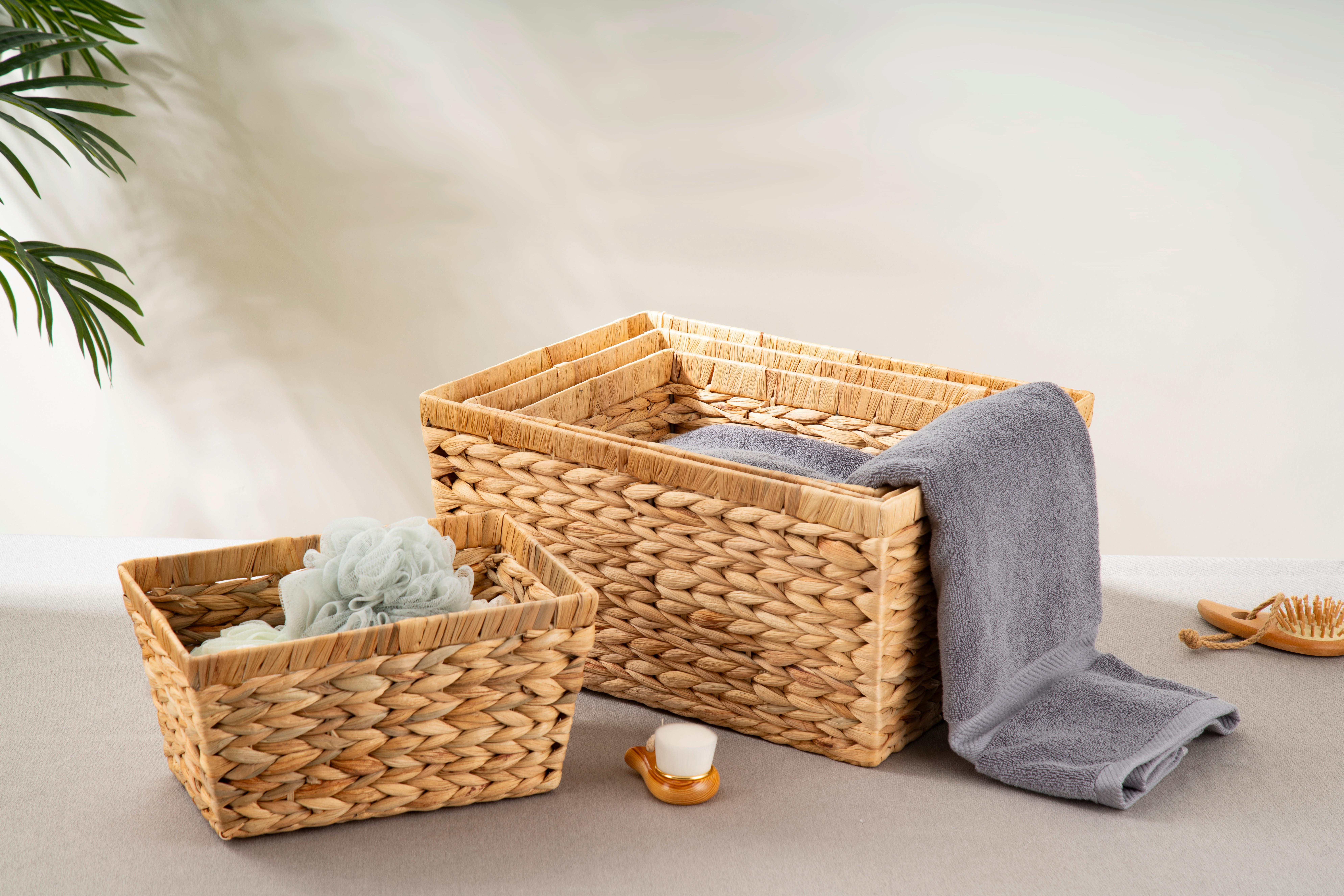 Aufbewahrungsboxen-Set Naturfarben 4-Er Set - Naturfarben, Basics, Holz (32/22/43cm) - Echtwerk