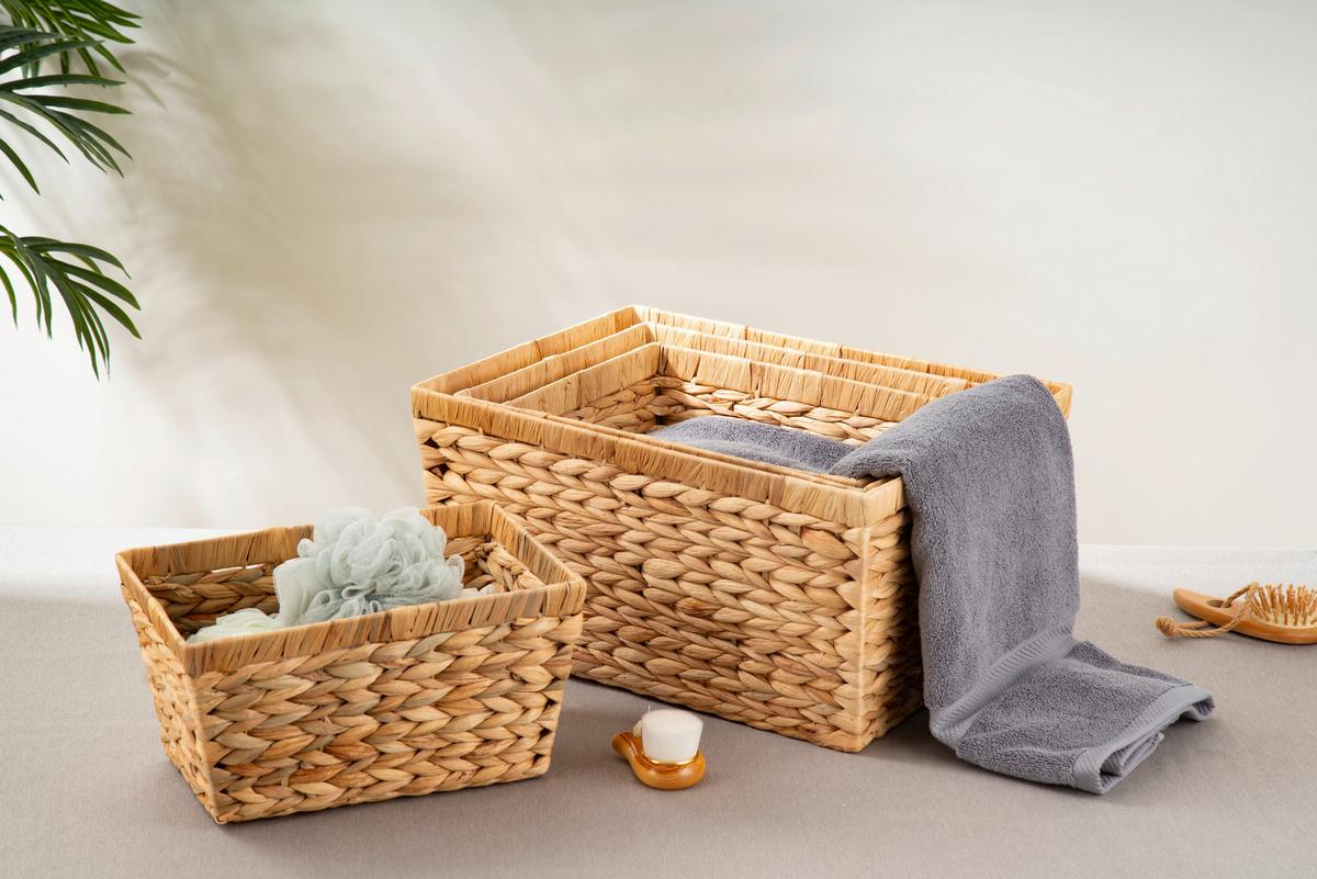 Aufbewahrungsboxen-Set Naturfarben 4-Er Set - Naturfarben, Basics, Holz (32/22/43cm) - Echtwerk