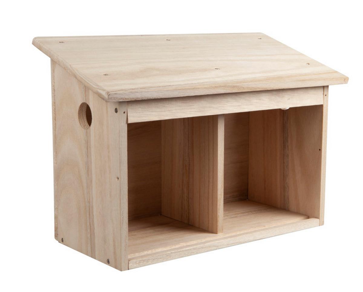 Nistkasten Twinhouse Sparrow - Naturfarben, Basics, Holz (26/38/18cm)
