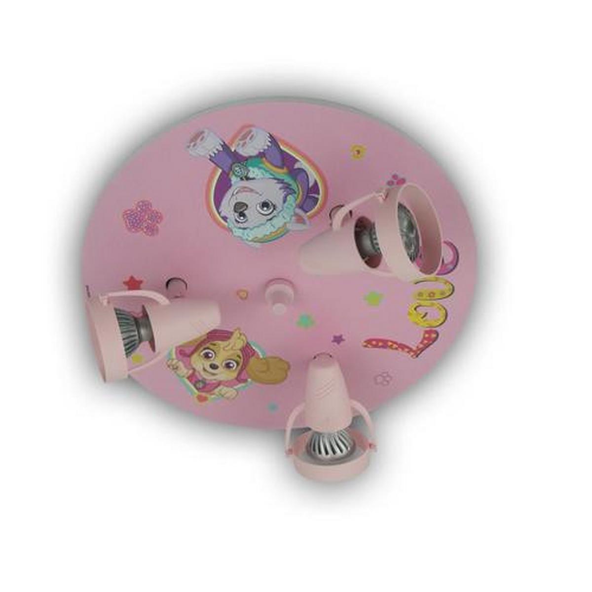 Kinderdeckenleuchte Paw Patrol Ø 35 Cm, Verstellbar - Multicolor/Rosa, Basics, Holzwerkstoff/Kunststoff (35/15cm) - Niermann