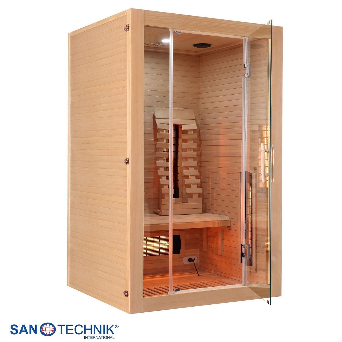Infrarotkabine 2 Personen 120x105x190 cm Malmö Hemlock - Naturfarben, Basics, Holz (120/190/105cm)