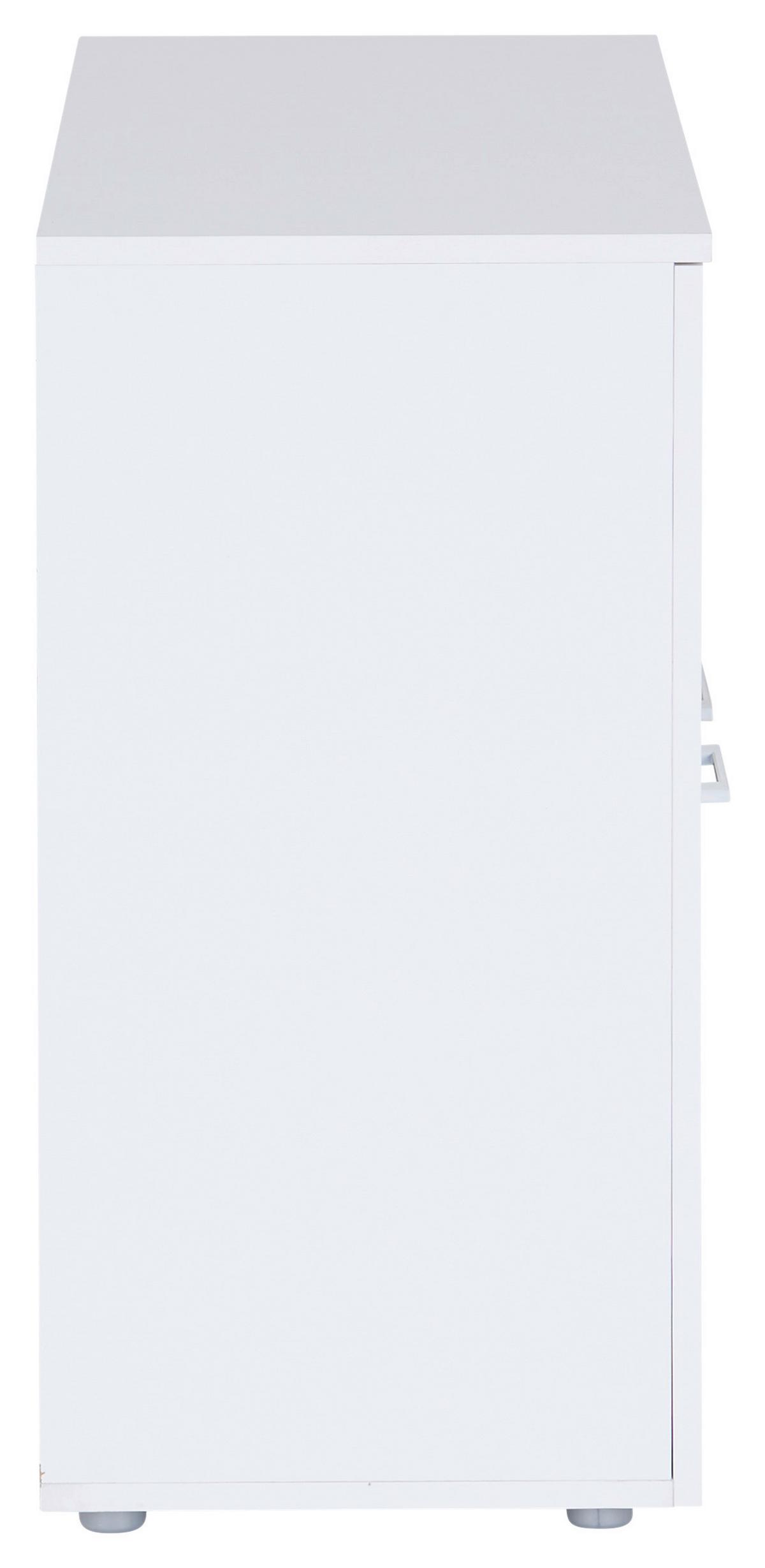 Kommode 90cm Alex Weiß Dekor/Viking Oak - Eichefarben/Weiß, KONVENTIONELL, Holzwerkstoff (90/74/37cm)