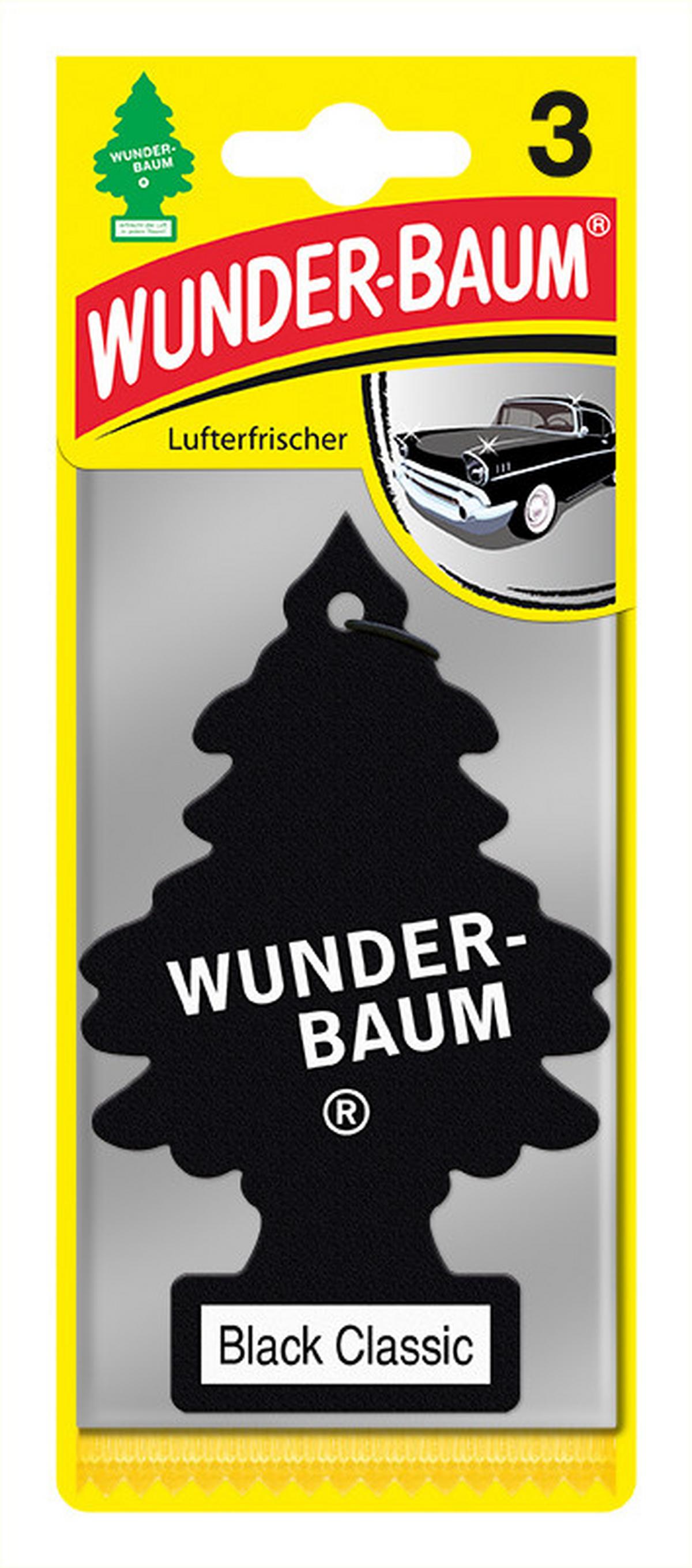 Autóillatosító Wunderbaum Black Classic - fekete, karton (7.5/1/19cm)