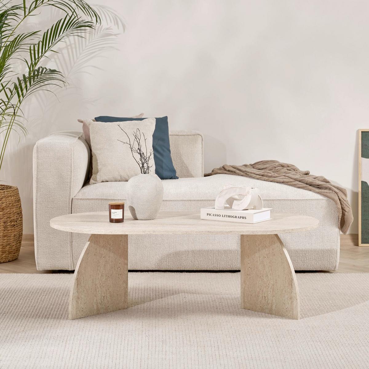 COUCHTISCH Travertine B: 120cm - MODERN, Holzwerkstoff (120/40/60cm)