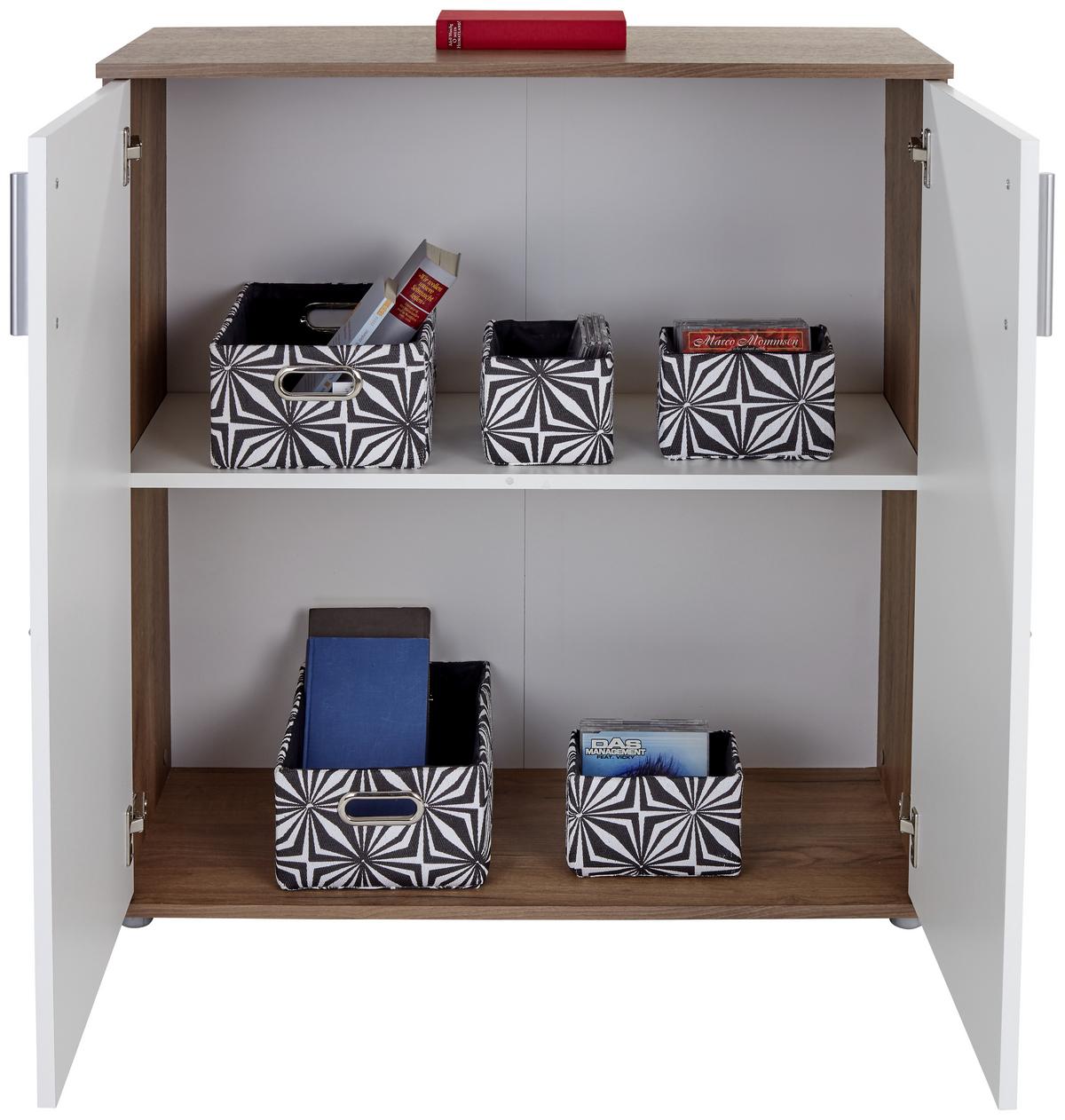 Kommode B 88cm Ina 01, Kraft Eiche Dekor/Weiß - Eichefarben/Weiß, MODERN, Holzwerkstoff