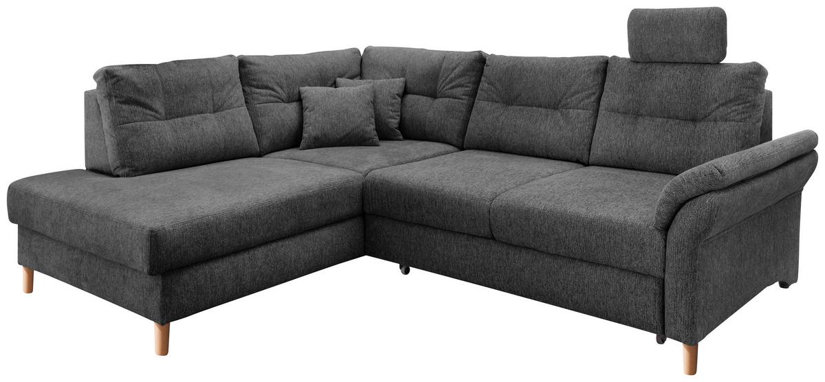 Ecksofa Brizzini Anthrazit S: 206x264 Cm - Anthrazit/Naturfarben, MODERN, Textil (206/264cm) - Livetastic