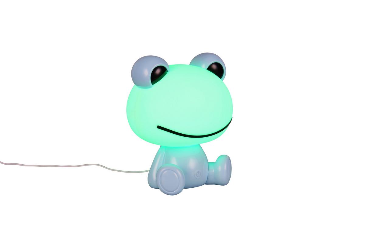 LED-Tischleuchte Hopper Blau Weiß B: 16,5 cm - Blau/Weiß, LIFESTYLE, Kunststoff (19,5/16,5/24,5cm)