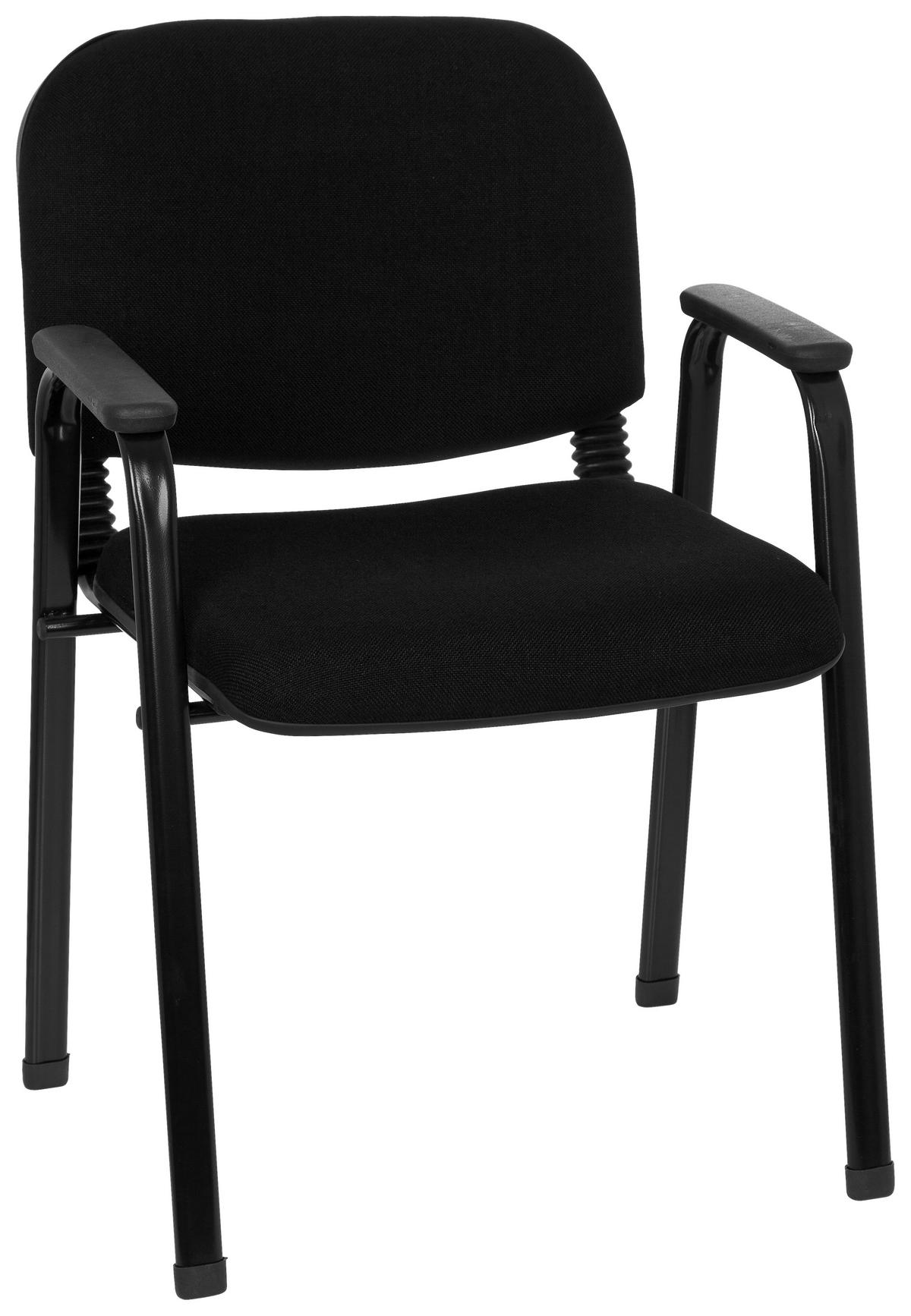 Besucherstuhl Xt 650 Schwarz Bis 120 Kg - Schwarz, Basics, Kunststoff/Textil (55/84/42cm) - MID.YOU