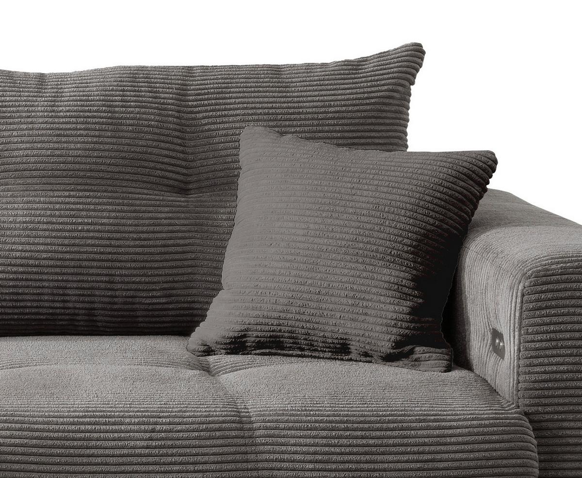 Ecksofa Restato Grau S: 177/246 cm - Schwarz/Grau, MODERN, Holz/Textil (177/246cm) - MID.YOU