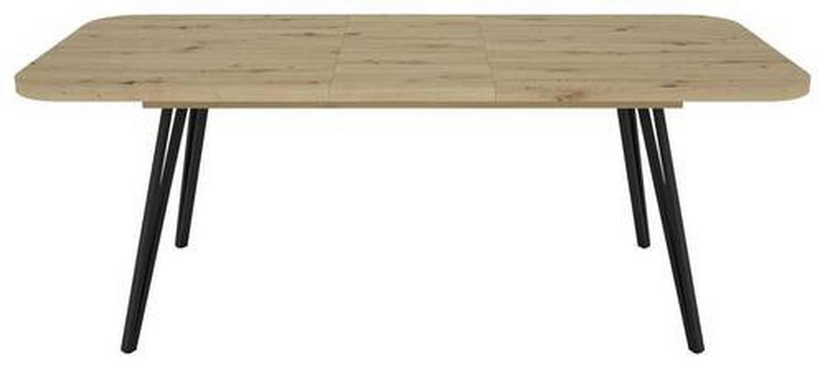 Esstisch Life Eiche Artisan/schwarz B: 76 Cm - Schwarz/Eiche Artisan, LIFESTYLE, Holzwerkstoff/Metall (160/90/76cm) - MID.YOU