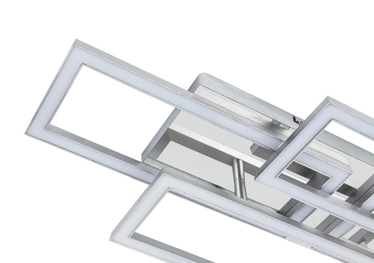 Led-deckenleuchte Niya - Chromfarben/Silberfarben, MODERN, Kunststoff/Metall (72/28,4/8cm) - Luca Bessoni