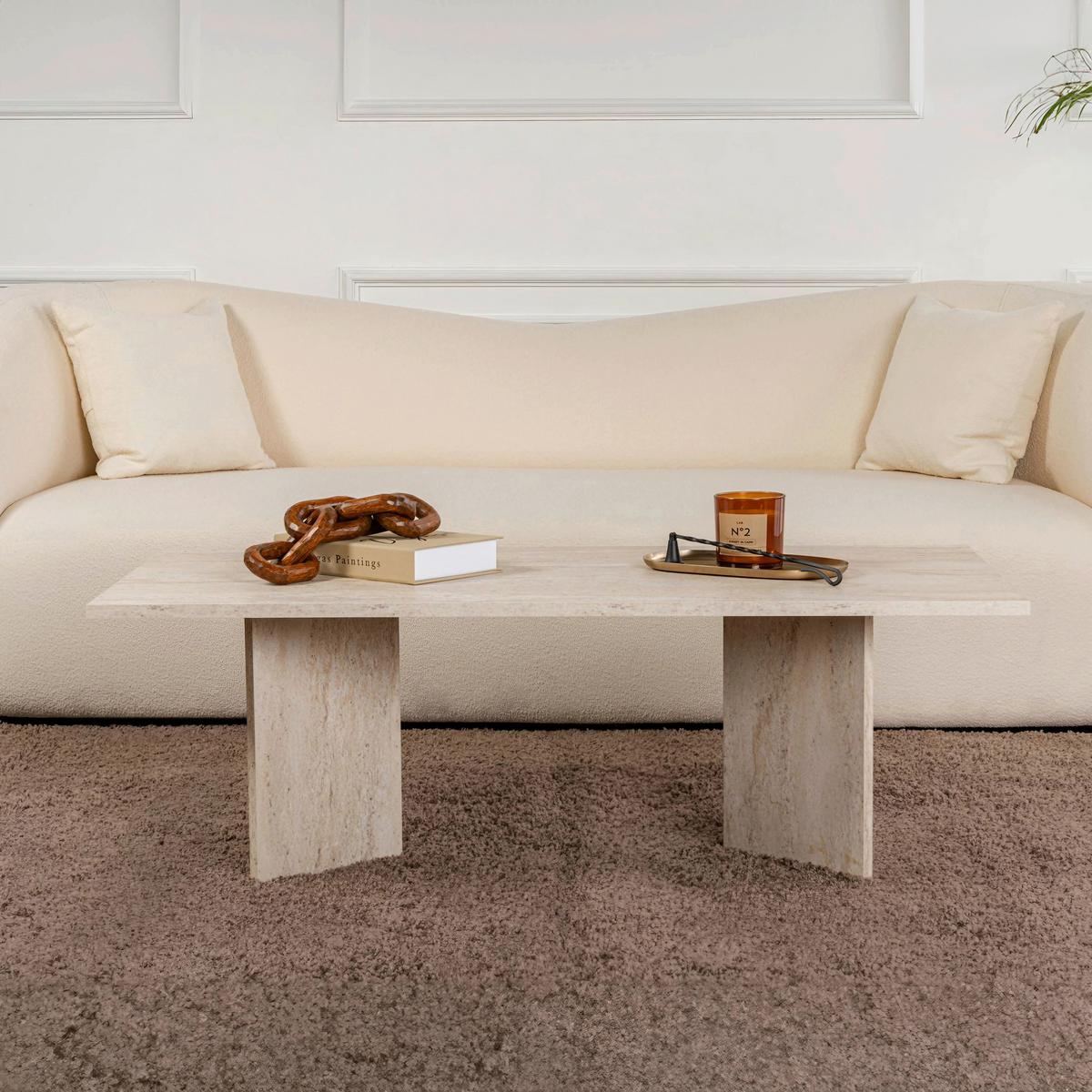 COUCHTISCH Sabin Elfenbein B: 119cm - Elfenbein, Design, Holzwerkstoff (119/40/60cm) - MID.YOU