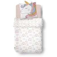 POSTEĽNÁ BIELIZEŇ UNICORN - viacfarebná/biela, textil (140/200cm)