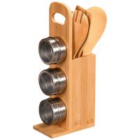 Küchenhelferset 7-teilig - Basics, Holz/Metall (8/13/31,5cm) - Kesper