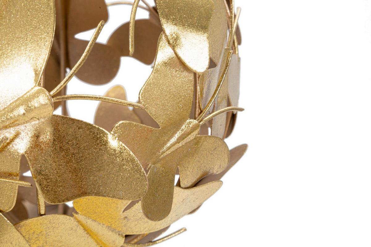 Skulptur Schmetterlinge Goldfarben, B: 19,5 cm - Goldfarben, Basics, Metall (19.5/40.5/19.5cm)