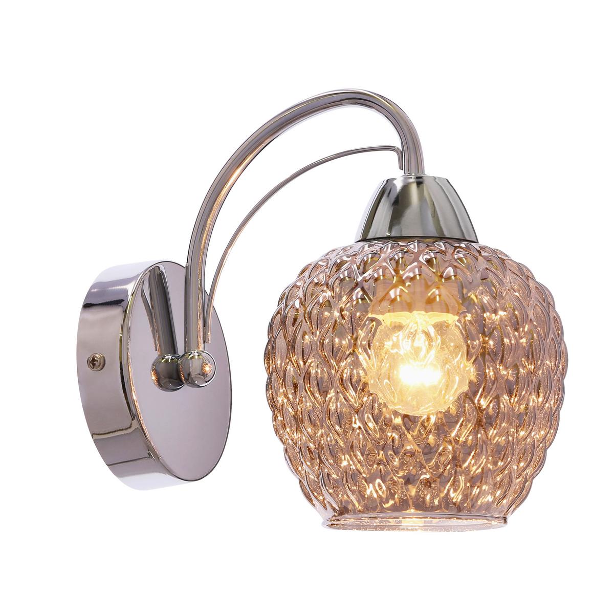Wandleuchte 21-35240 Tobias - Chromfarben, KONVENTIONELL, Glas/Metall (20.5/13/19.5cm)