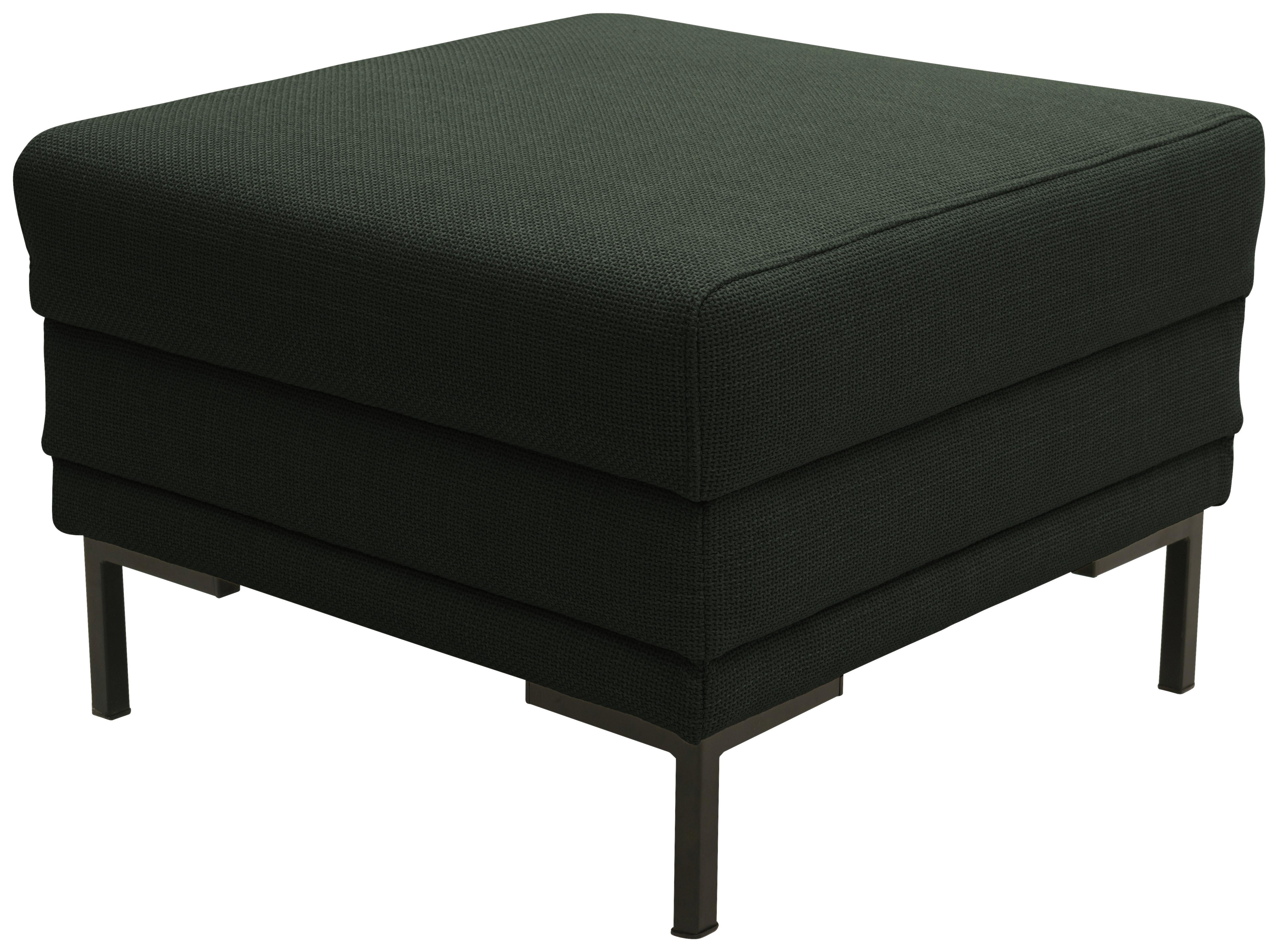 Hocker Looks Vii - Dunkelgrün/Schwarz, Design, Textil (55/45/55cm) - LOOKS by W.Joop