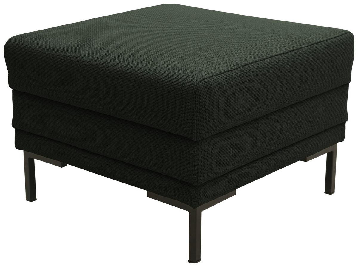 Hocker Looks Vii - Dunkelgrün/Schwarz, Design, Textil (55/45/55cm) - LOOKS by W.Joop