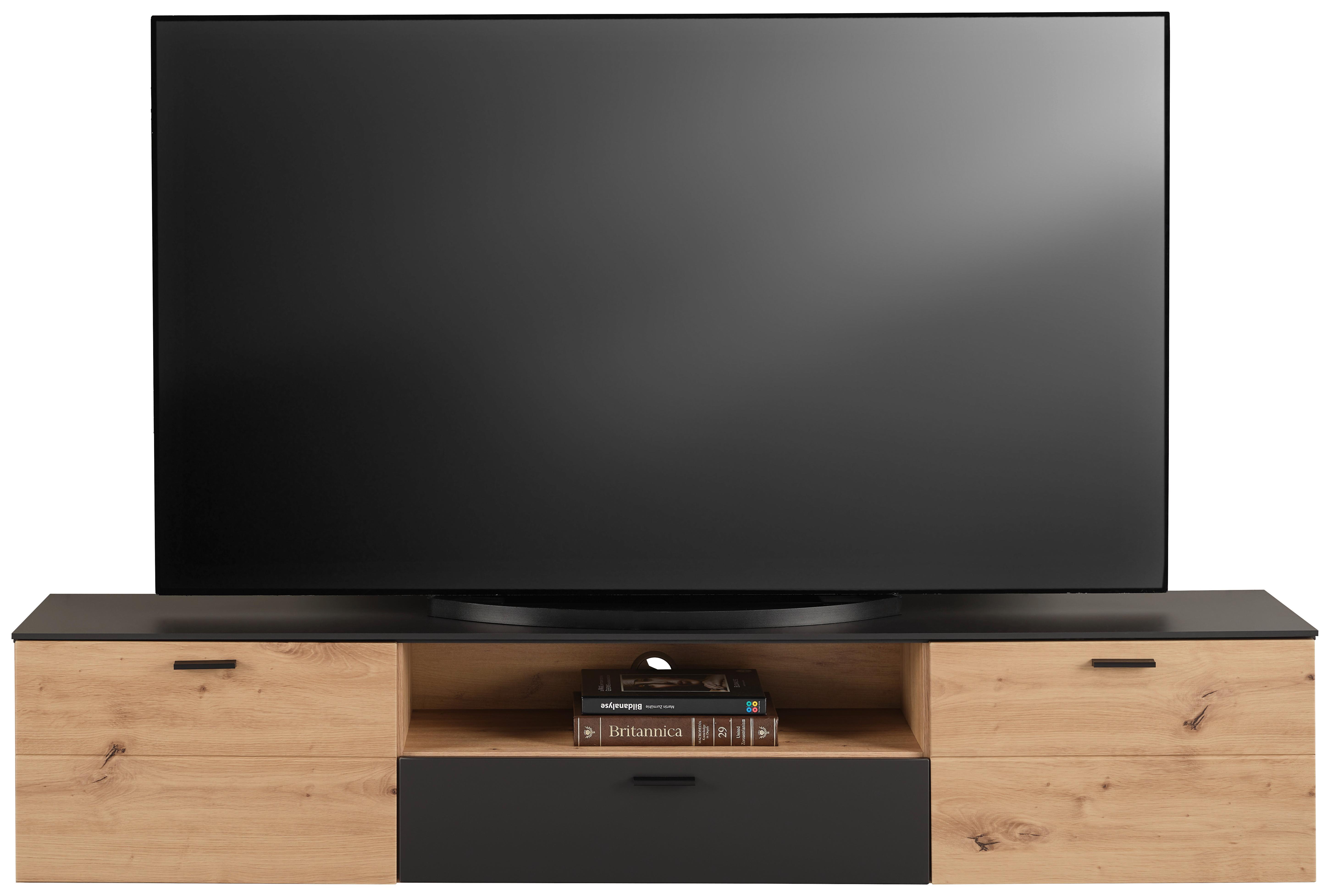 Tv-szekrény Tonale - Artisan tölgy/szürke, Modern, faalapú anyag (180/36/40cm)