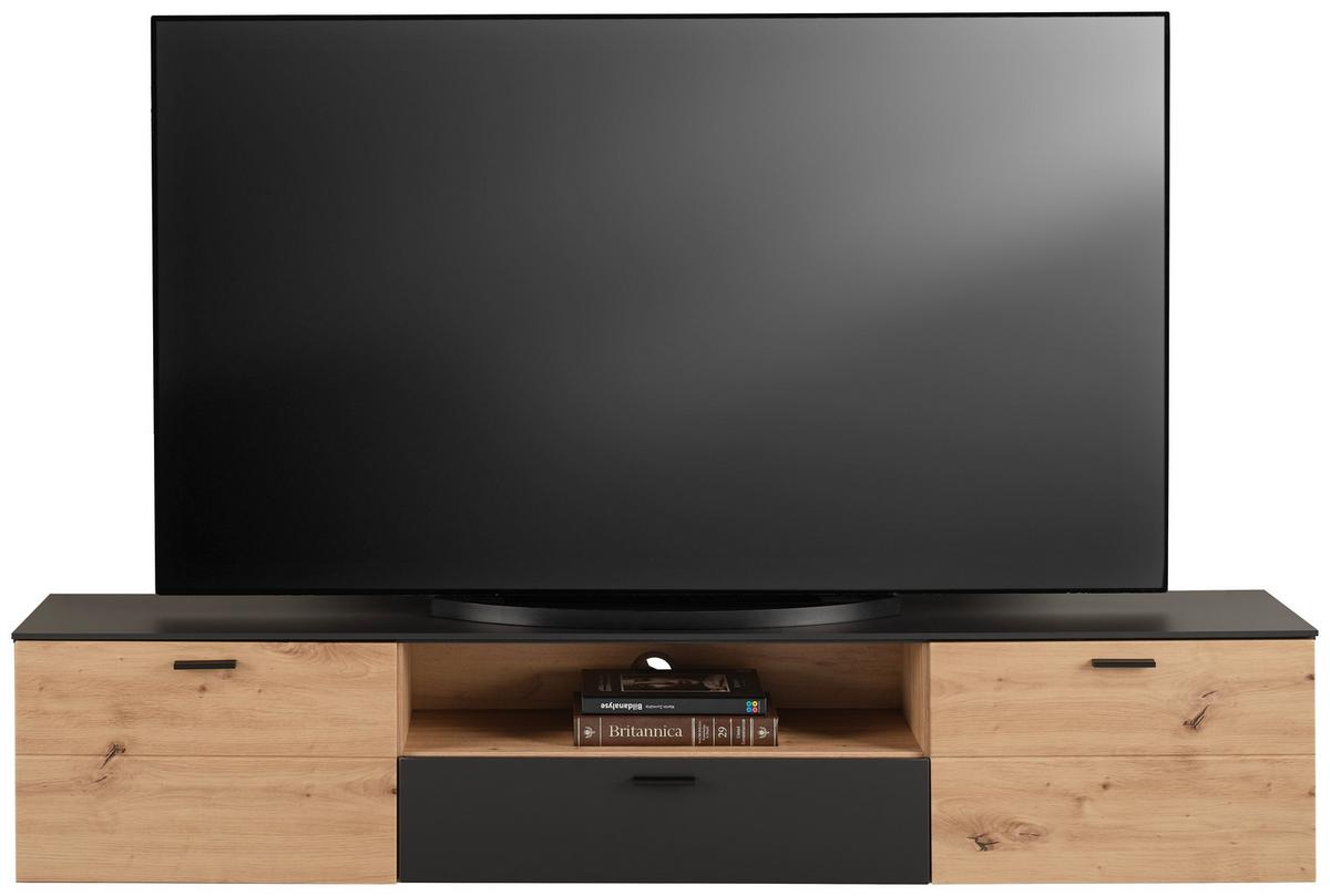 Tv-szekrény Tonale - Artisan tölgy/szürke, Modern, faalapú anyag (180/36/40cm)