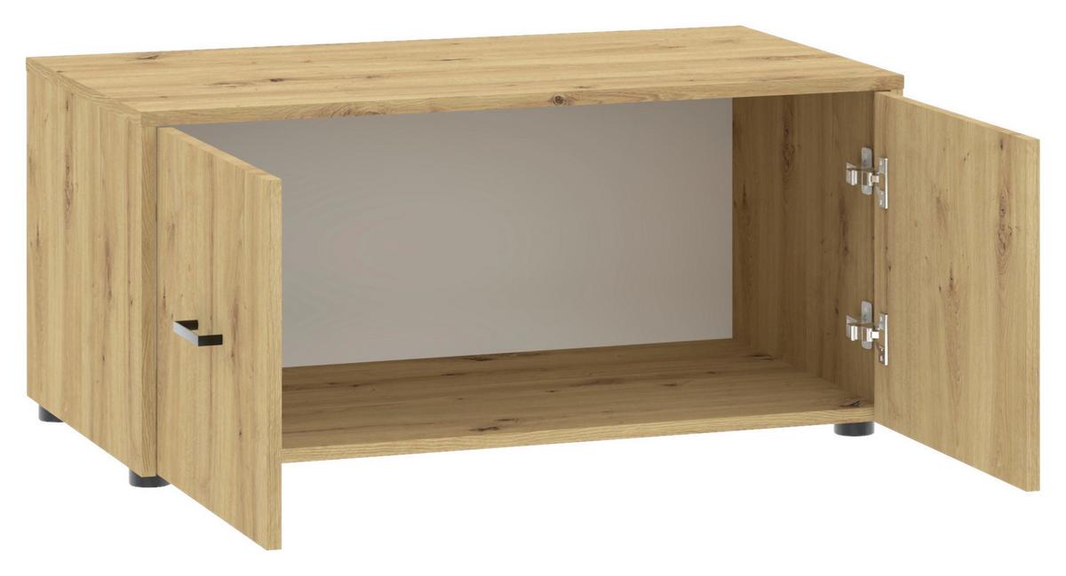 Aufsatzschrank Kivo Eiche Artisan Dekor, B: 90 Cm - Eiche Artisan, Basics, Holzwerkstoff (90/39,8/52,1cm)