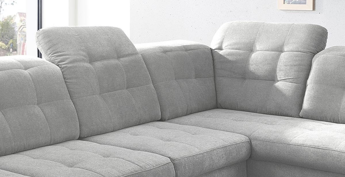 Wohnlandschaft Zira Mit Schlaffunktion Silberfarben - Chromfarben/Silberfarben, Design, Textil (169/330/212cm) - Livetastic