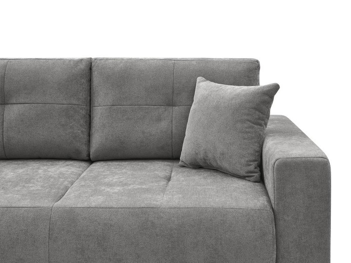 Rohová sedačka TEXAS, ľavá, sivohnedý velúr - čierna/taupe, Konventionell, drevo/textil (203/259cm) - Based