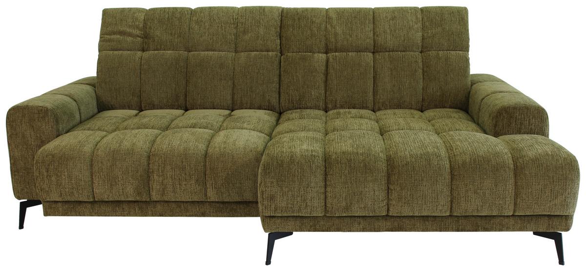 Rohová sedačka LAYA, pravá, olivovozelená ženilka KANSAS - olivovozelená, Modern, textil (250/155cm) - Premium Living