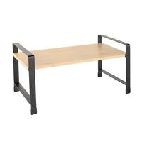 Kuchyňský regál RITA - 1 - černá/přírodní barvy, Moderní, kov/přírodní materiály (40/20/23cm) - Mömax