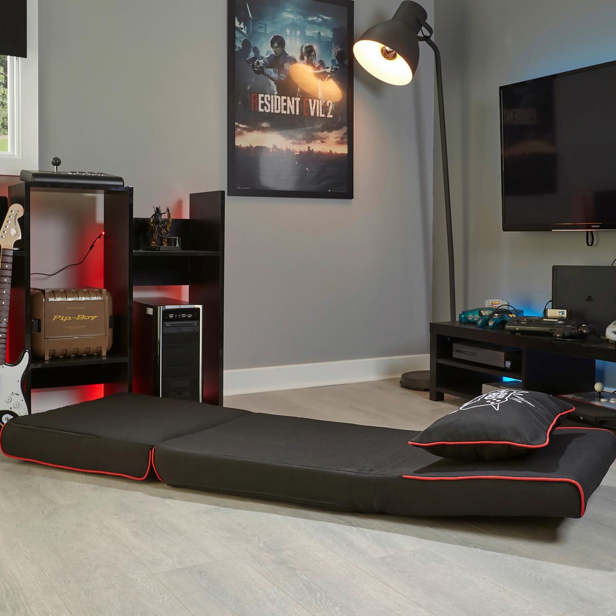 Gamingsessel Rot/Schwarz/Weiß, B: 61 cm - Rot/Schwarz, MODERN, Kunststoff/Textil (61/81/59cm) - X Rocker