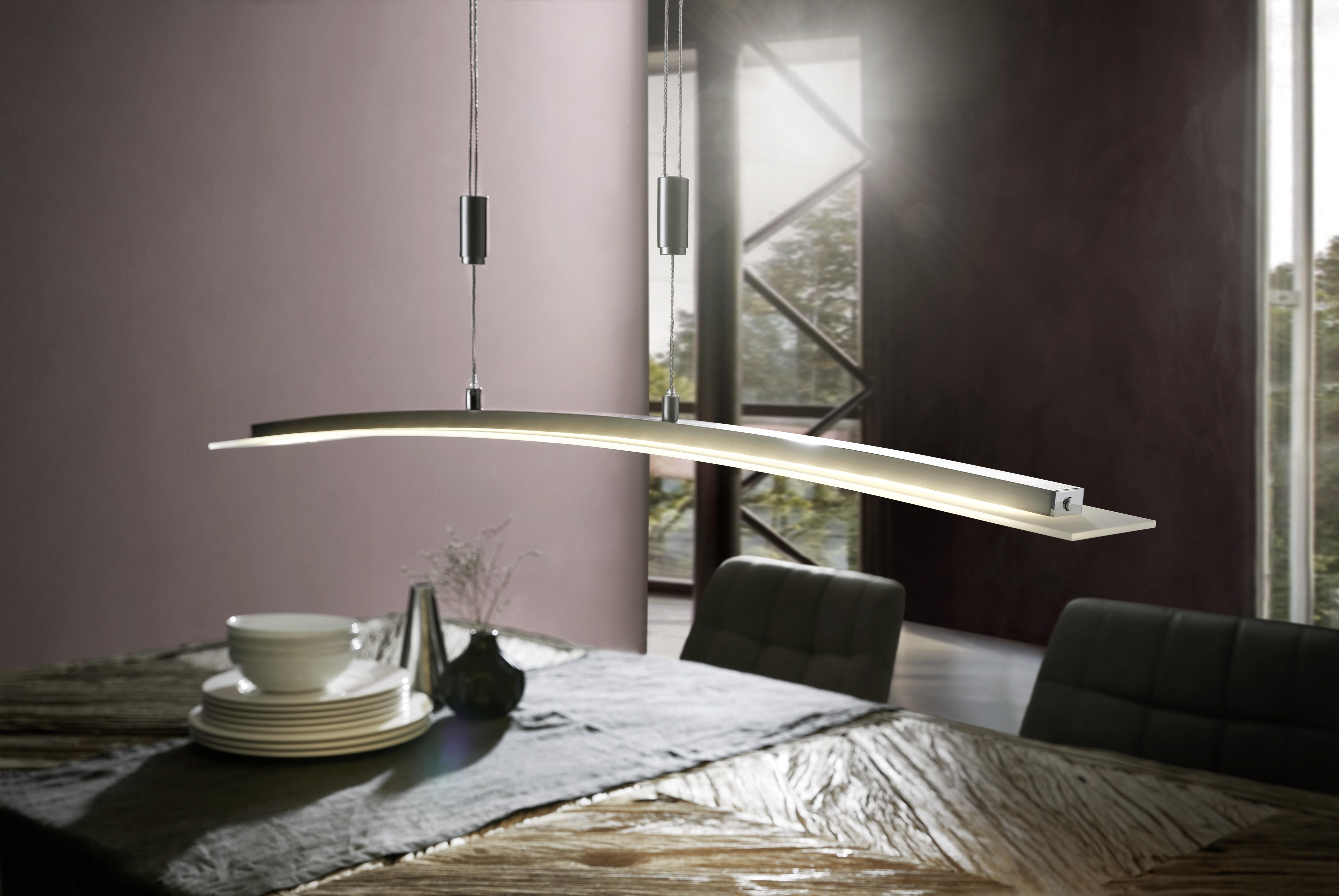 LED-Hängeleuchte Metis H: 80- 150 cm 1-Flammig dimmbar - Chromfarben, KONVENTIONELL, Metall (90/9/80-150cm) - Fischer & Honsel