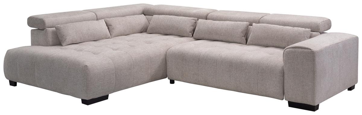 Ecksofa Matera Beige/Naturfarben 226x311 cm - Beige/Schwarz, Trend, Holz/Holzwerkstoff (226/311cm)
