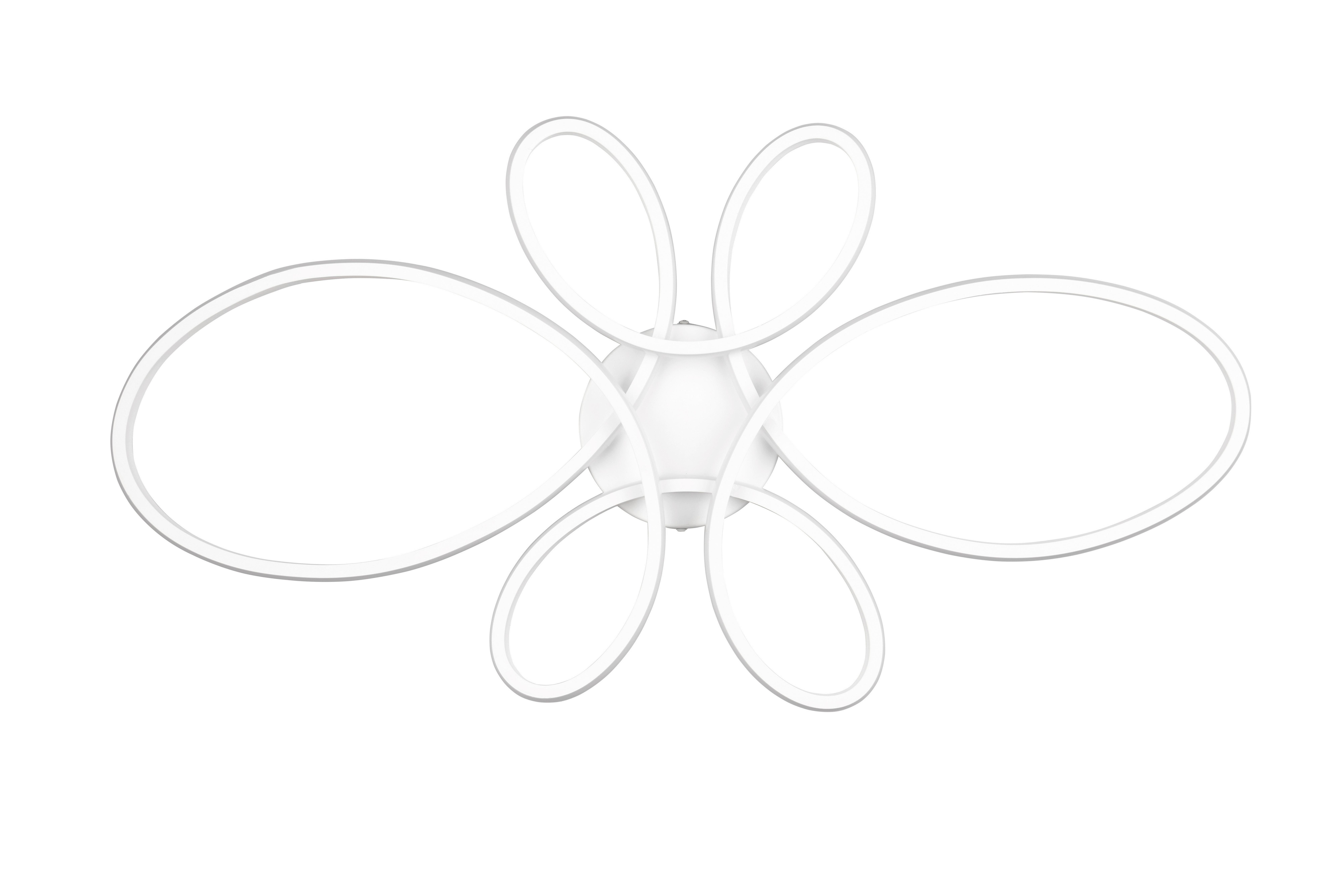 LED-Deckenleuchte 645619131 Fly - Weiß, KONVENTIONELL, Kunststoff/Metall (83/7,5/45,5cm) - Trio Leuchten