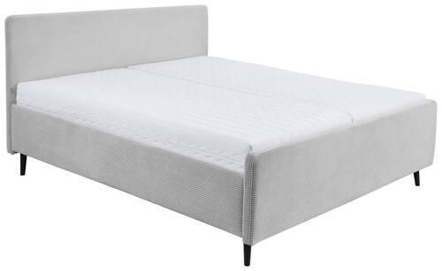 Polsterbett Peach - Hellgrau/Schwarz, MODERN, Holzwerkstoff/Textil (180/200cm) - MID.YOU