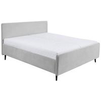 Polsterbett 180x200 Peach Hellgrau - Hellgrau/Schwarz, MODERN, Holzwerkstoff/Textil (180/200cm) - MID.YOU