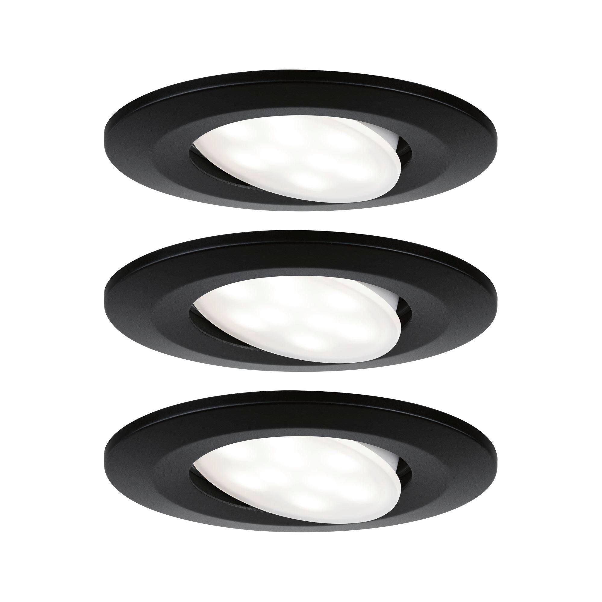 Led-deckenleuchte Ø 9 Cm, 1-Flammig, Rund - Schwarz, Basics, Metall (9cm) - Paulmann
