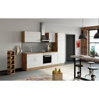Küchenzeile Sorrento ohne Geräte 270 cm Weiß - Eichefarben/Weiß, MODERN, Holzwerkstoff (270cm) - Held