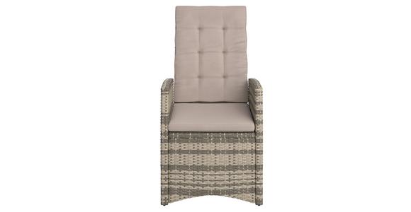 Gartengarnitur 7-Tlg. Florida Kunststoff/Metall mit Kissen - Graubraun, KONVENTIONELL, Glas/Kunststoff - Beldano