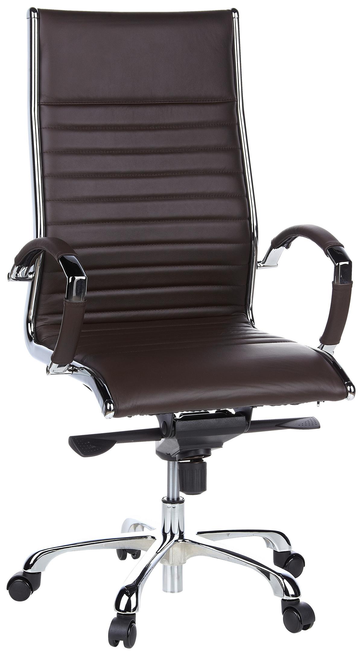 Drehstuhl Parma 20 Dunkelbraun - Dunkelbraun, MODERN, Leder/Kunststoff (60/125/50cm) - MID.YOU
