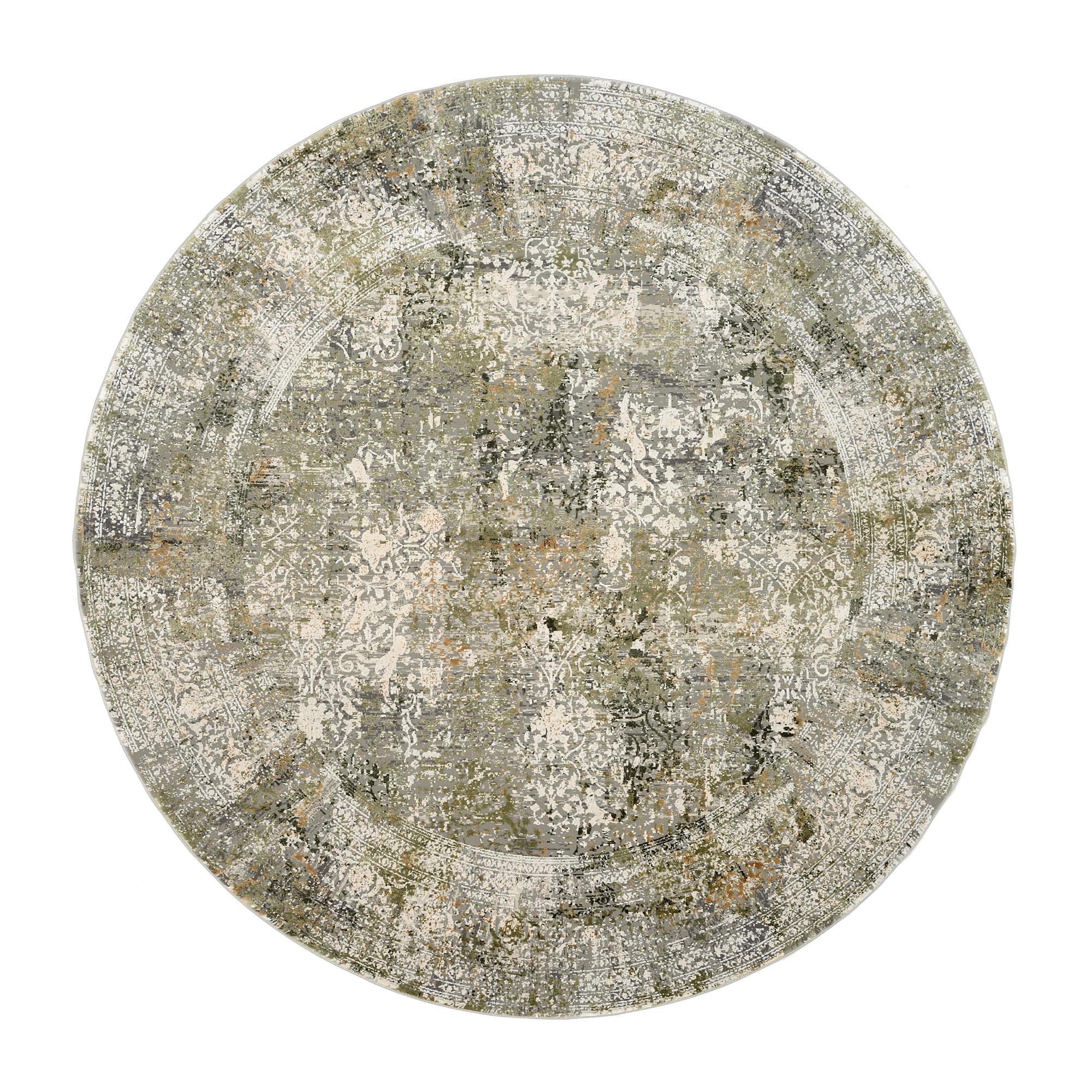 Webteppich Avignon Grau/Grün 200x200 cm