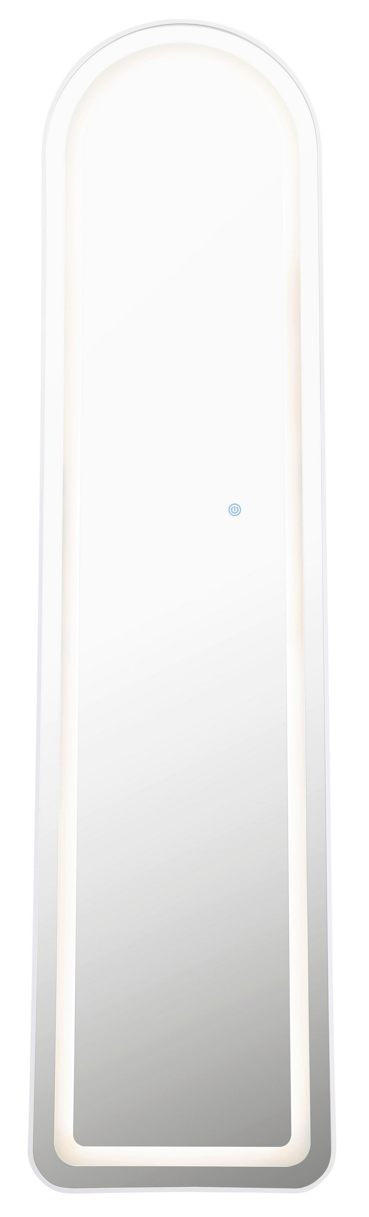 STANDSPIEGEL Touchdimmer - Weiß, Design, Glas/Kunststoff (40/50/160cm) - Globo