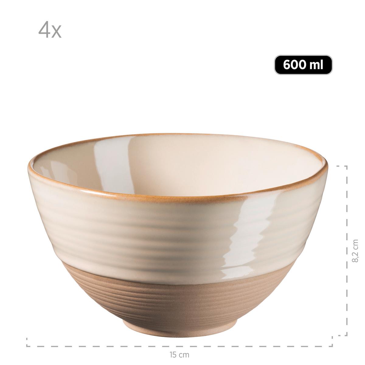 Frühstücksset Nottingham 12--Teilig. Beige - Beige, Basics, Keramik - Mäser